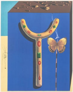 Salvador Dali "Surrealist Crutches" Etching, 1971