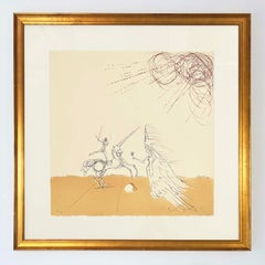 Salvador Dali Surrealist Etching, Signed, 1980, from Neuf Paysages Portfolio