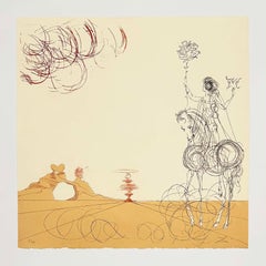 Salvador Dali Surrealistische Radierung, signiert, 1980, aus Neuf Paysages Portfolio