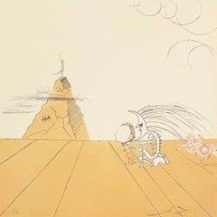 Salvador Dalí - Salvador Dali Surrealist Etching, Signed, 1980, from Neuf Paysages Portfolio Salvador Dali Surrealist Etching, Signed, 1980, from Neuf Paysages Portfolio