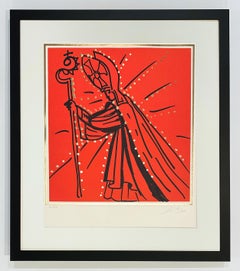 Salvador Dali, Surrealist Lithograph, Signed, 1972, Framed, James the Lesser