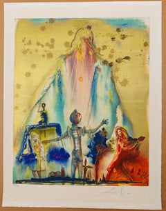 Vintage Salvador Dali -- Tancred's Choice from Marquis de Sade, 1969