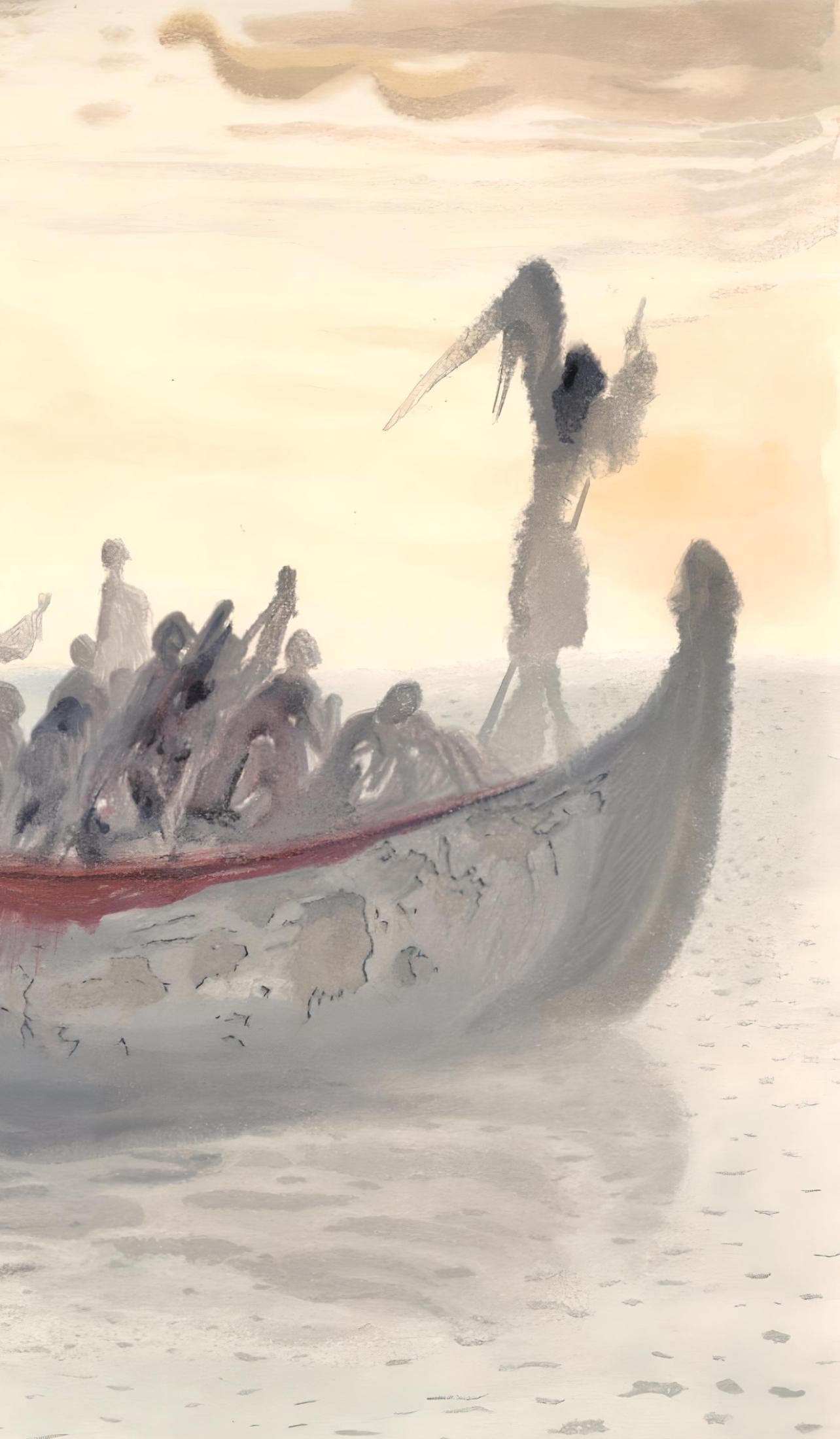 Salvador Dalí, The Grim Boatman's Boat, Purgatory: Canto 2 (Field 189-200) For Sale 2