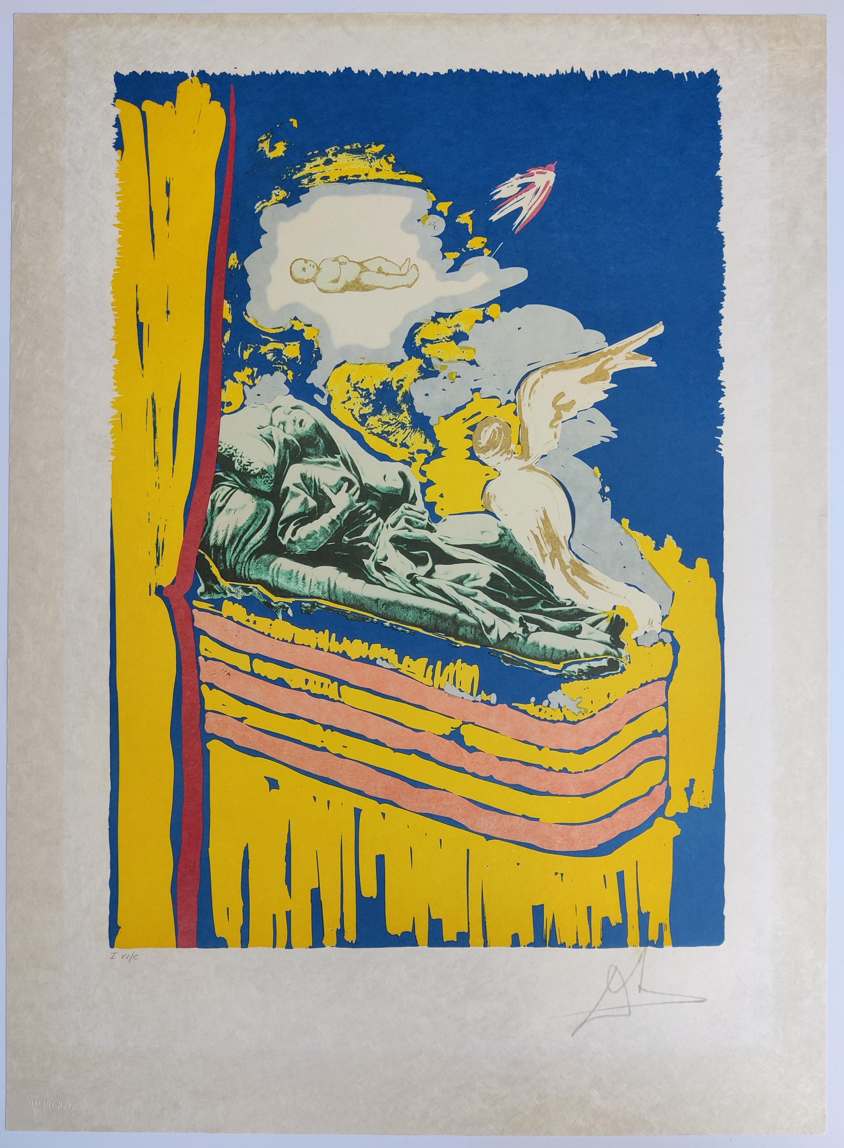 Salvador Dalí 
L'Immacolata Concezione, 1979
Litografia originale su carta Japon
Firmato a mano in basso a destra
Edizione I VI/C.
Dimensioni dell'immagine 58,5 x 41 cm
Dimensioni del foglio 60 x 46 cm
Il timbro di autenticazione di Bruce Hochman