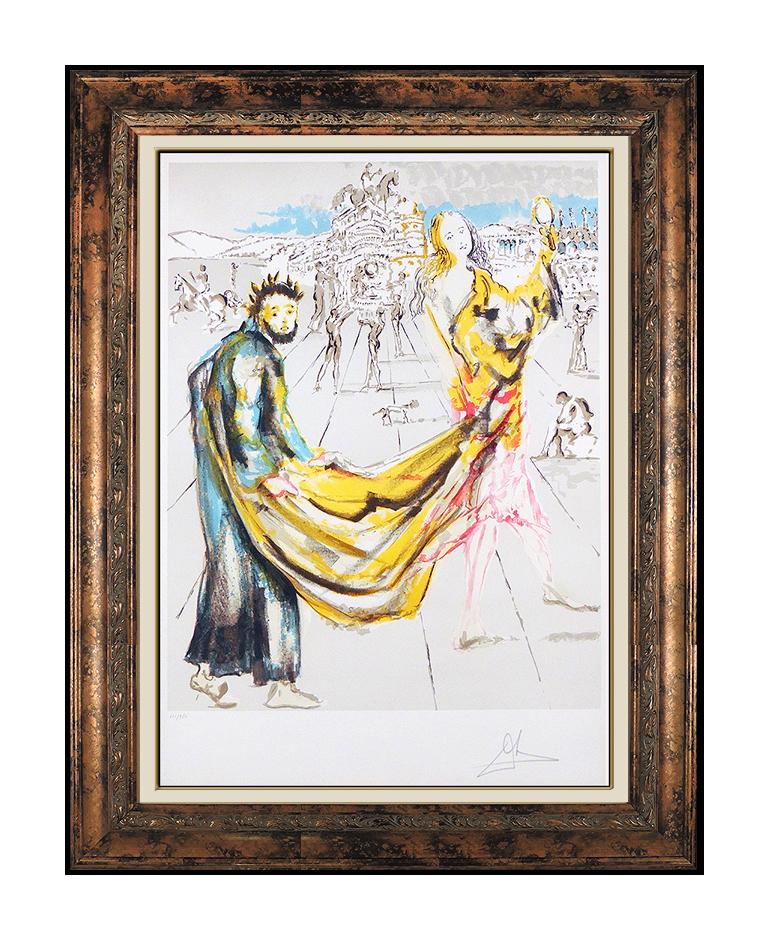 Salvador Dalí Figurative Print - Salvador Dali The Kingdom Color Lithograph Hand Signed Surreal Authentic Artwork