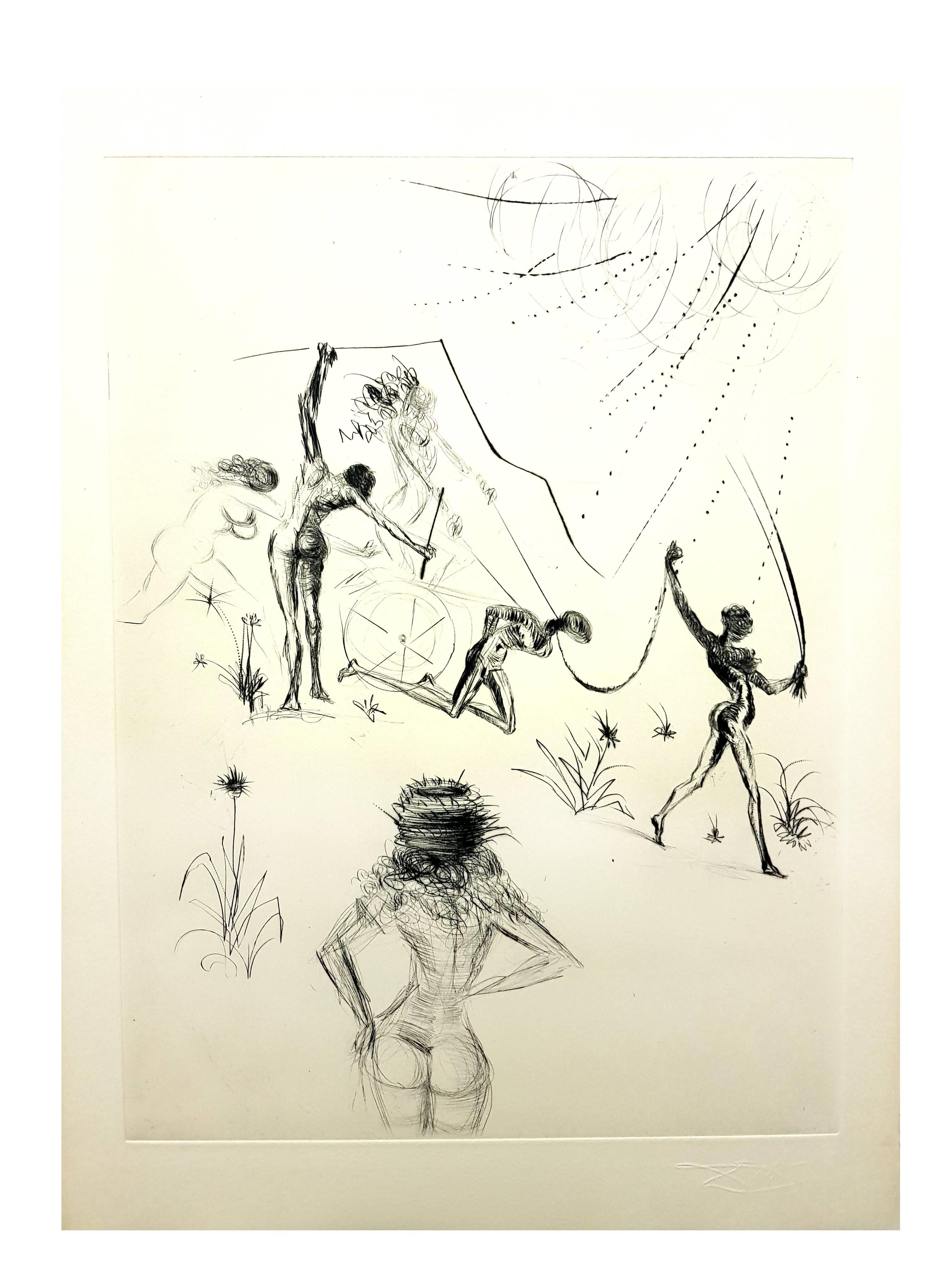 Salvador Dali - The Negresses - Original Stamp-Signed Etching For Sale 3