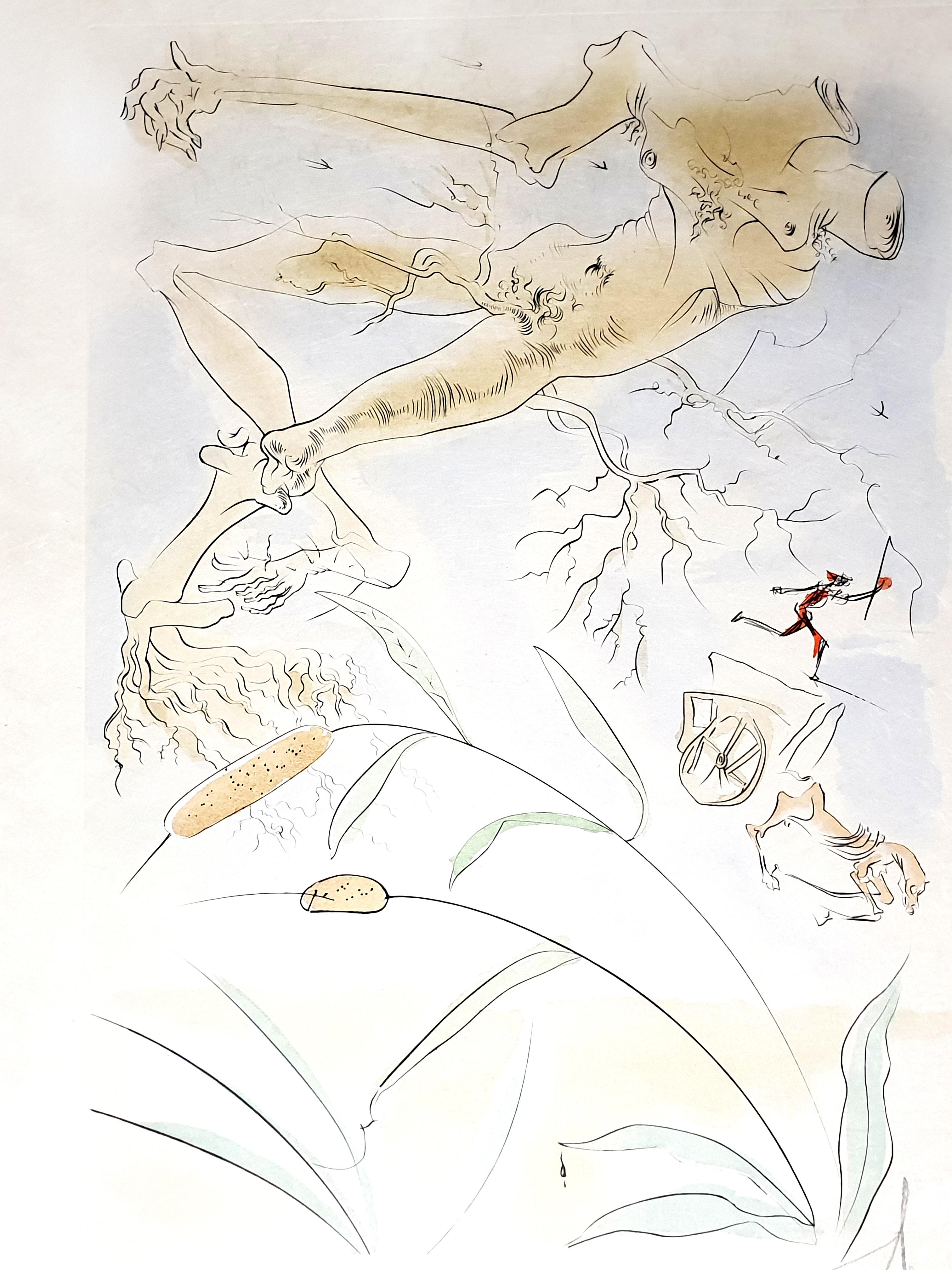 Salvador Dali - Le chêne et la roseau - Gravure signée en vente 6