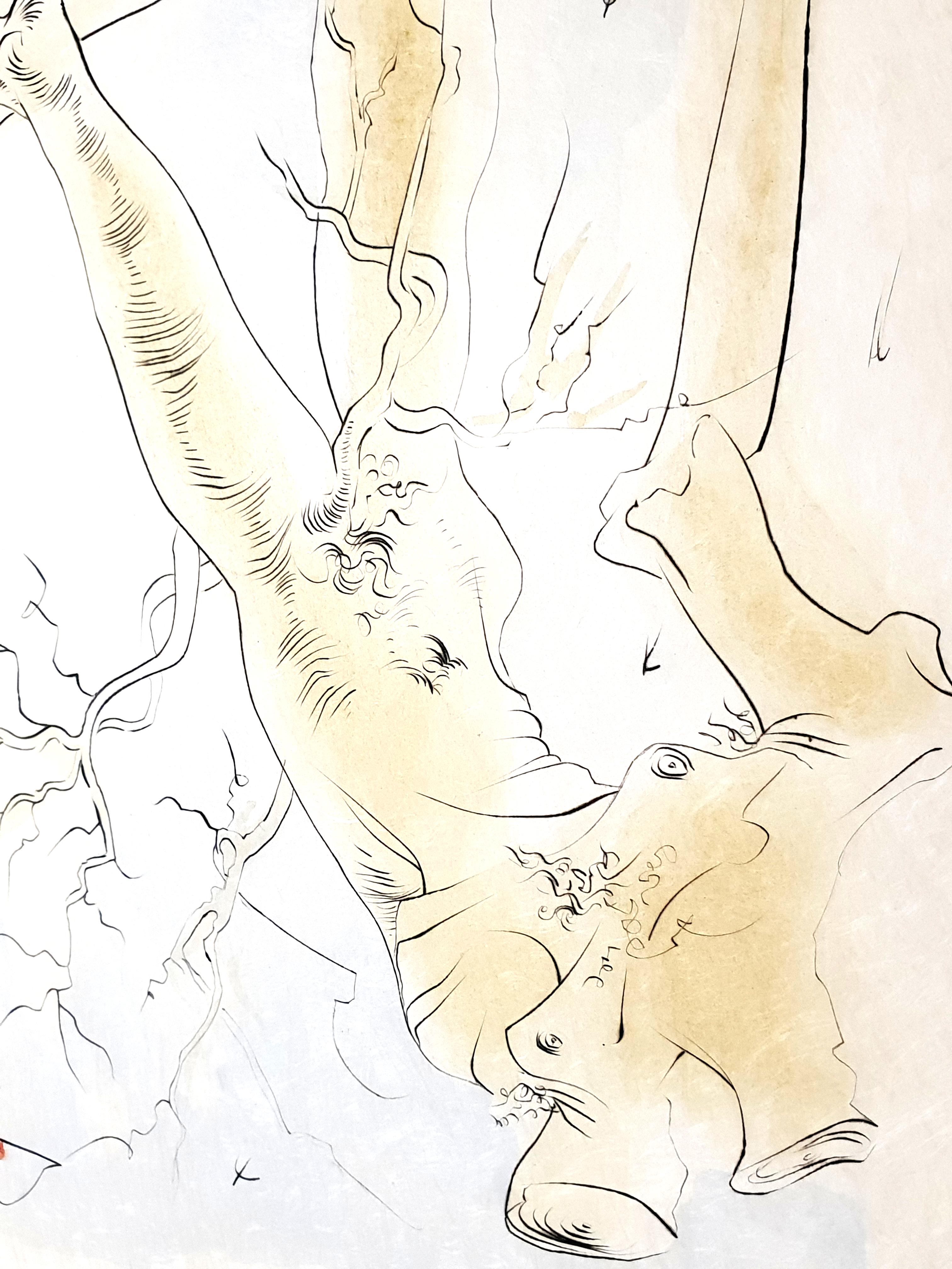 Salvador Dali - Le chêne et la roseau - Gravure signée en vente 1