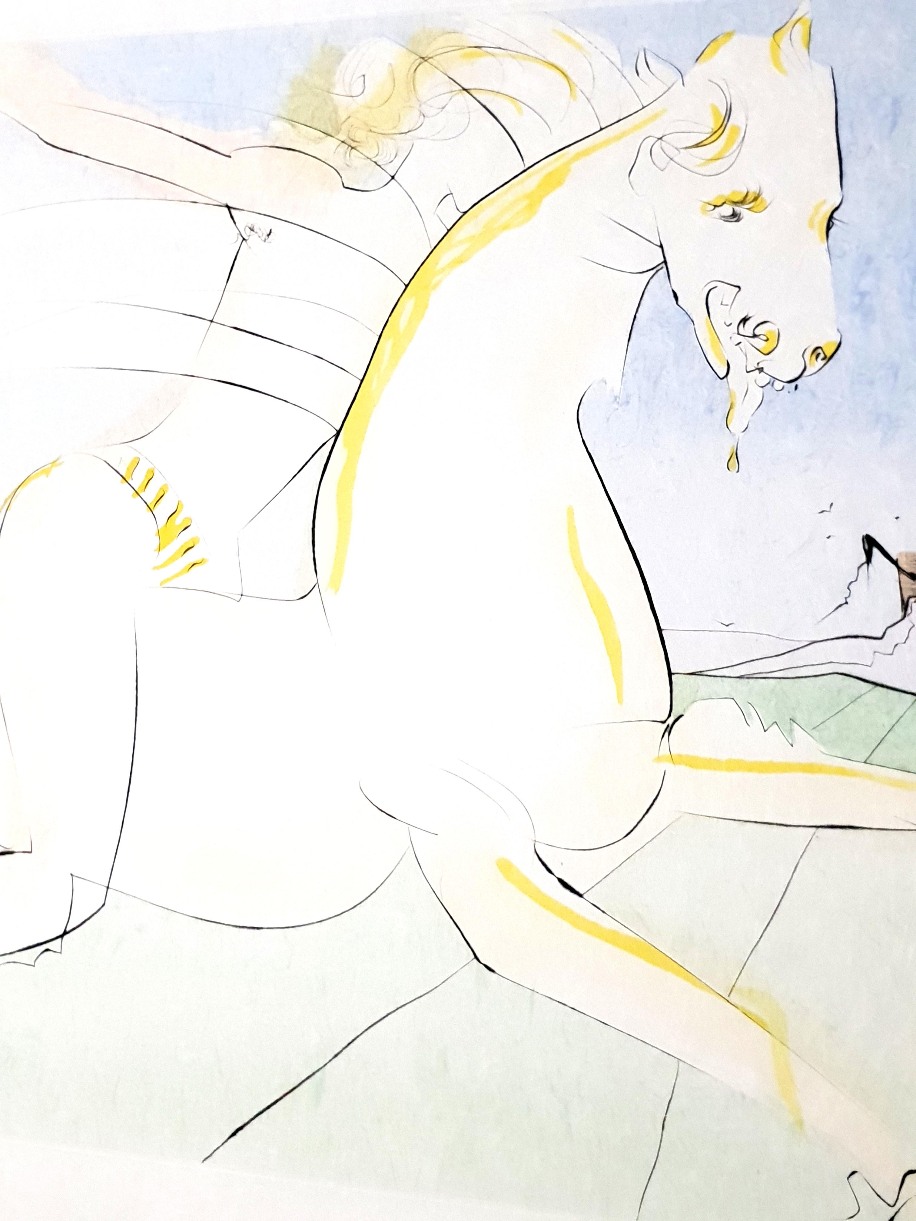 Salvador Dalì - Il cavaliere e il cervo - Incisione firmata a mano
1974
Firmato a mano da Dalì
Edizione: /250 
Le dimensioni dell'immagine sono 22,8 x 15,7 pollici su carta da 31 x 23,2 pollici.
Riferimento: 74-1  in 