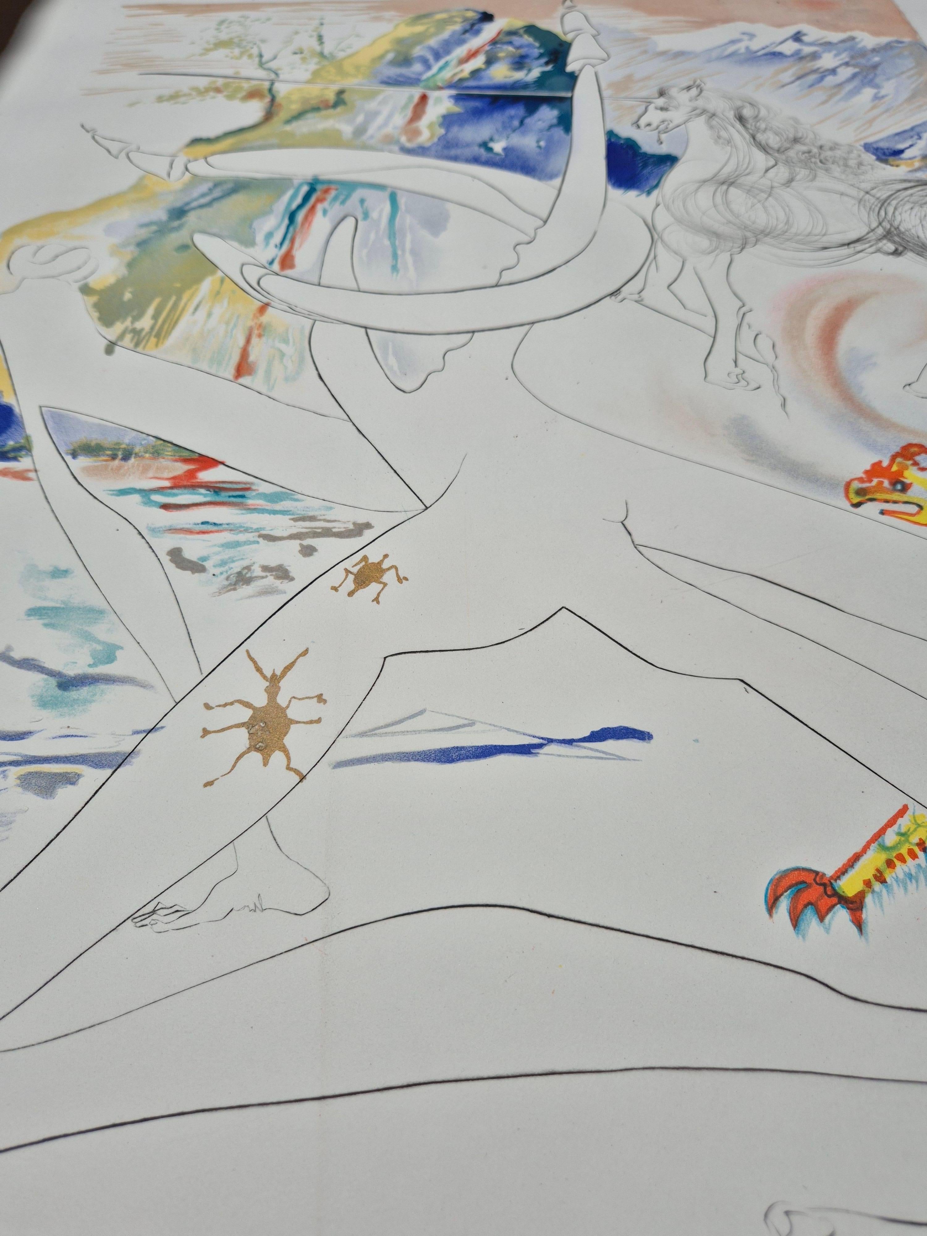 Salvador Dalí -- Der Laser des Einhorns zersetzt die Hörner des kosmischen Nashorns im Angebot 1