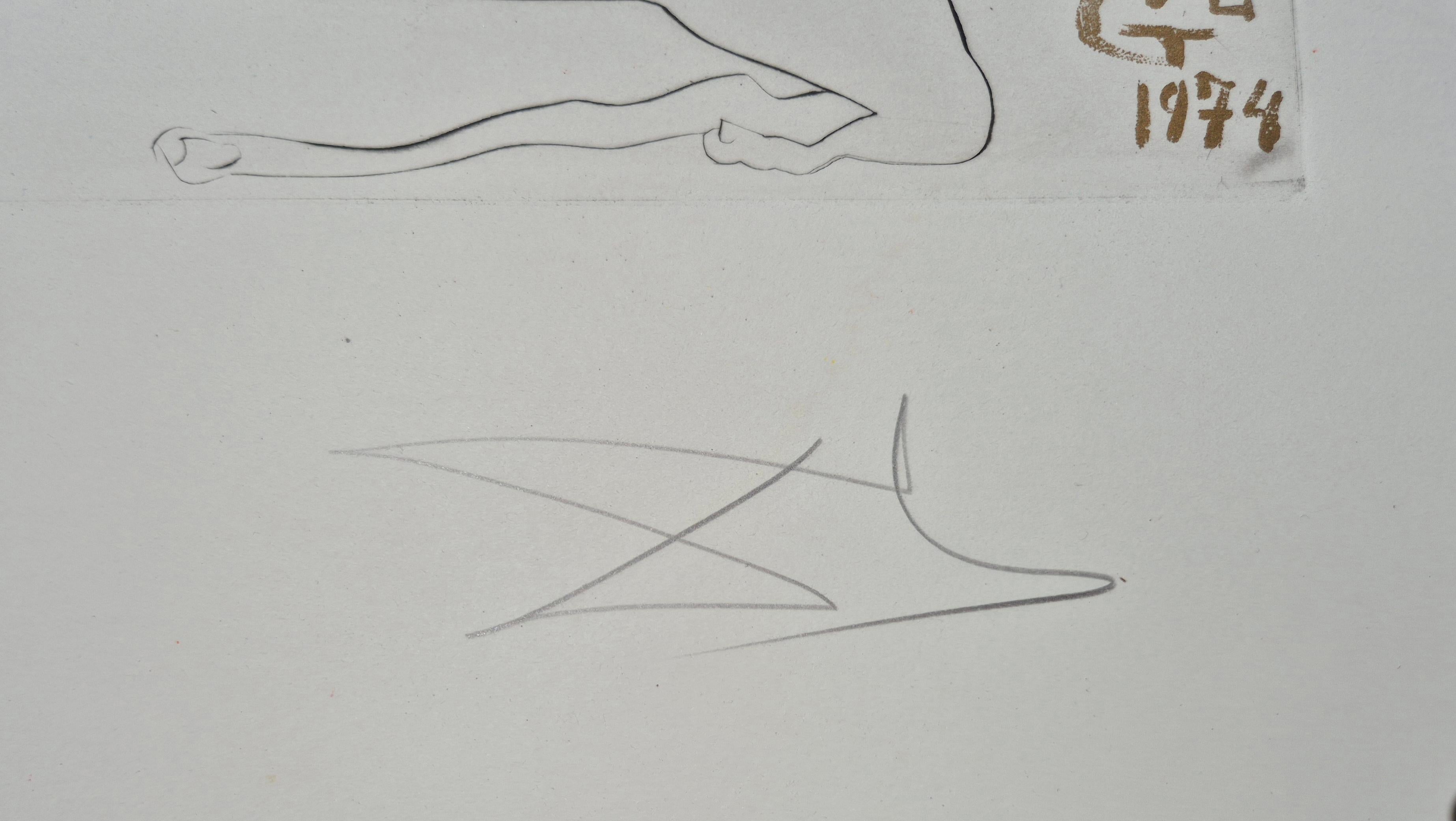 Salvador Dalí -- Der Laser des Einhorns zersetzt die Hörner des kosmischen Nashorns im Angebot 3