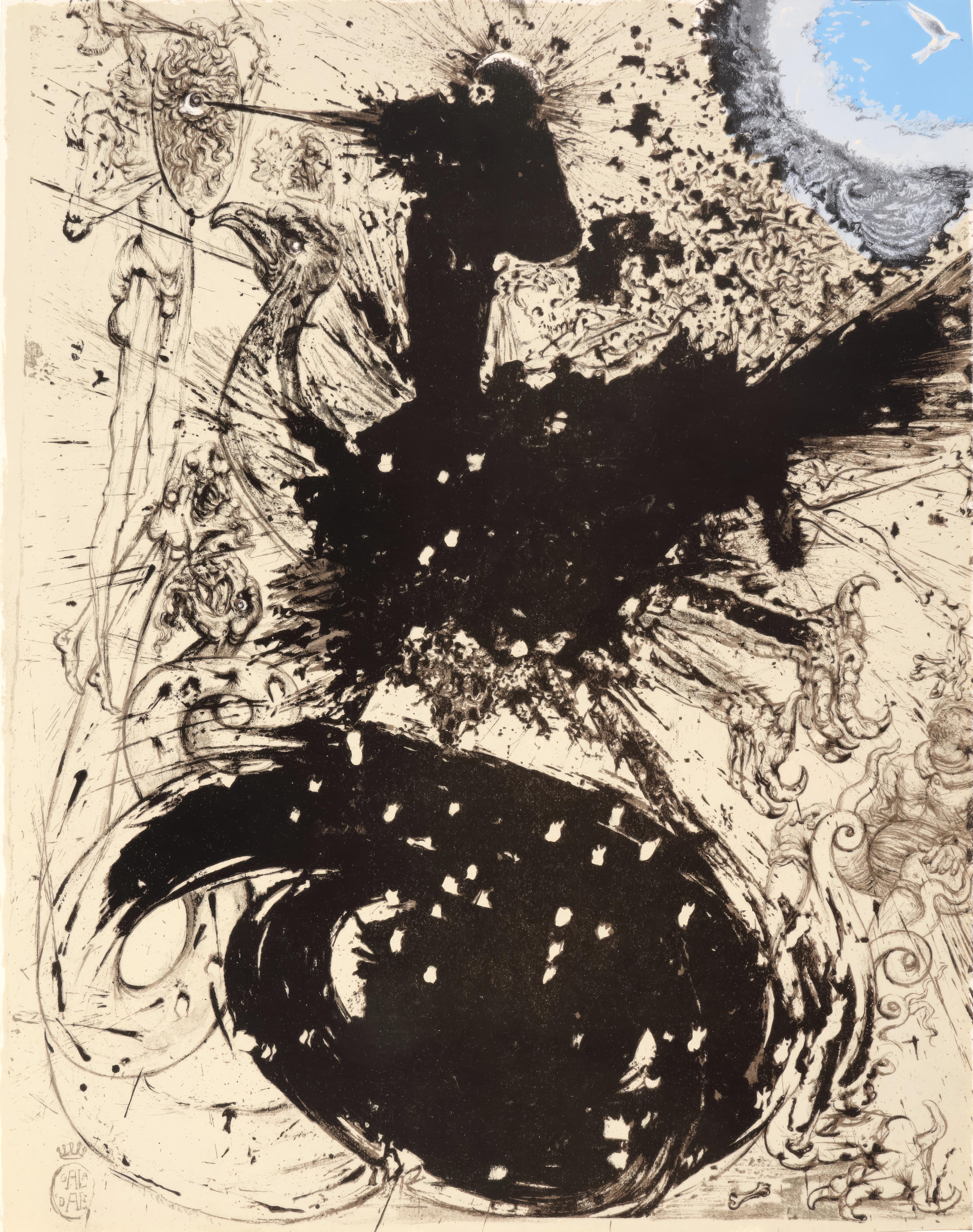 Abstract Print Salvador Dalí - Salvador Dali, Les visions, extraites de Don Quichotte de la Manche, 1957