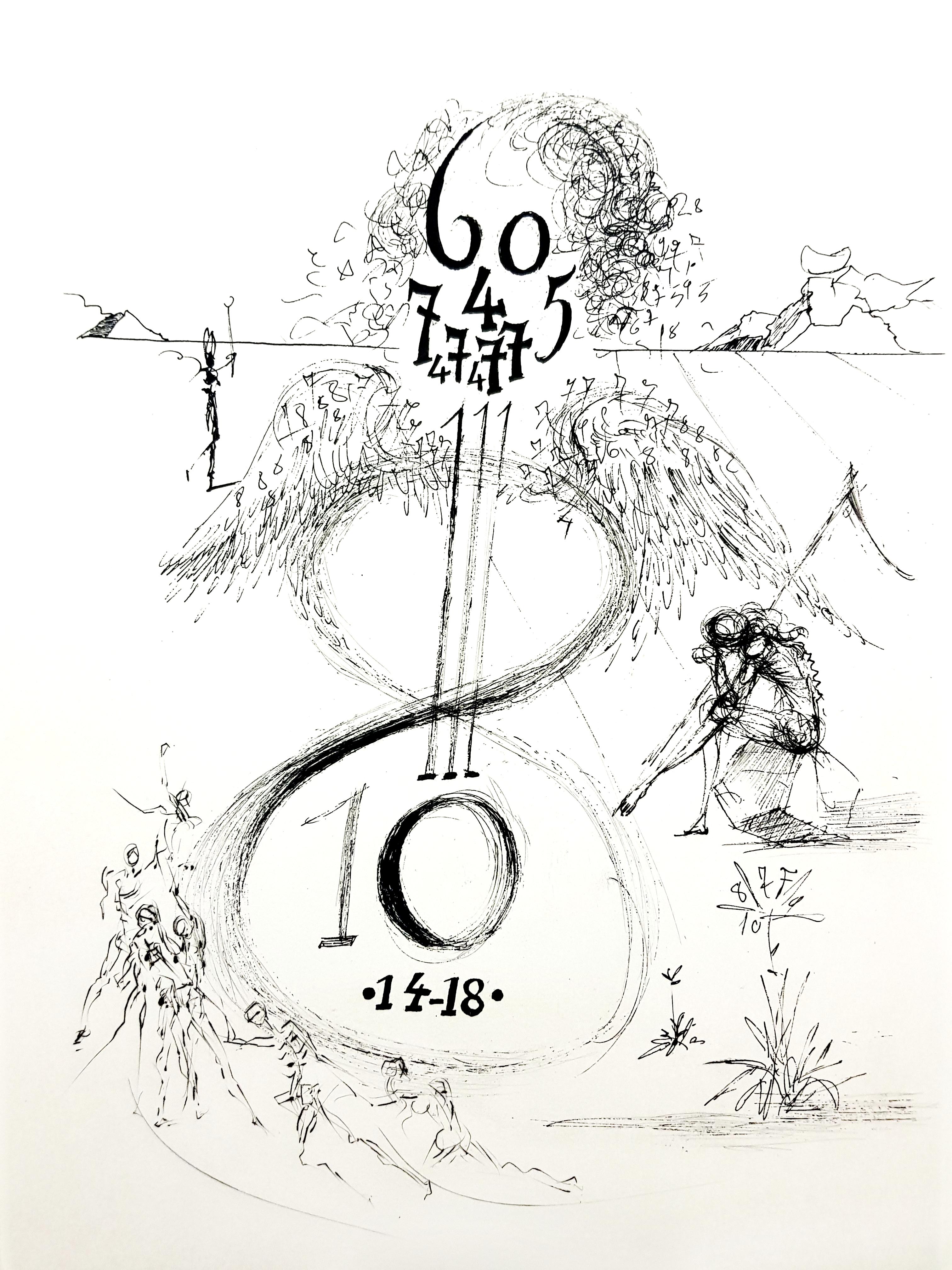 Salvador Dali - Der Krieg – Print von Salvador Dalí