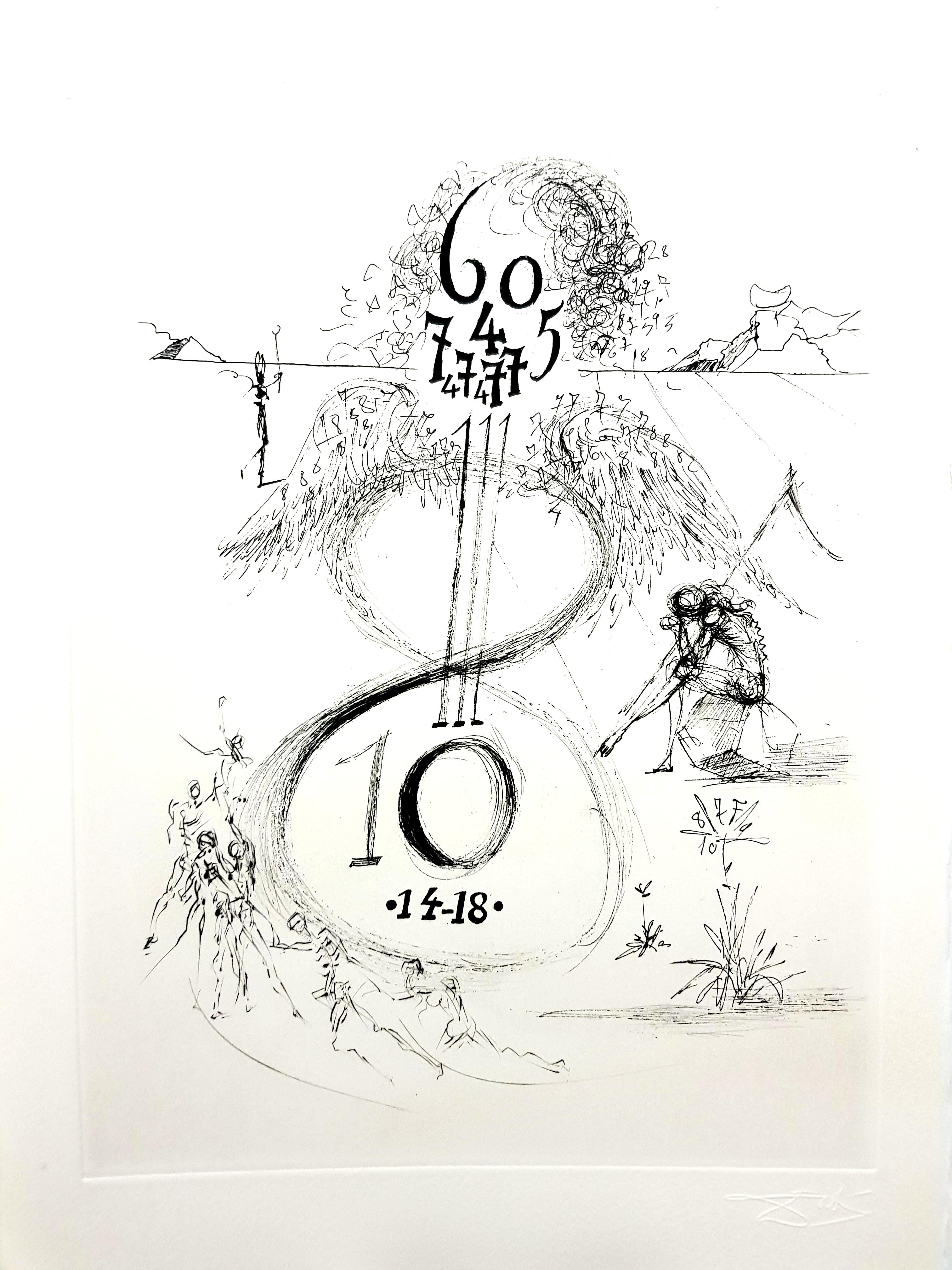 Salvador Dalí Figurative Print – Salvador Dali – Der Krieg