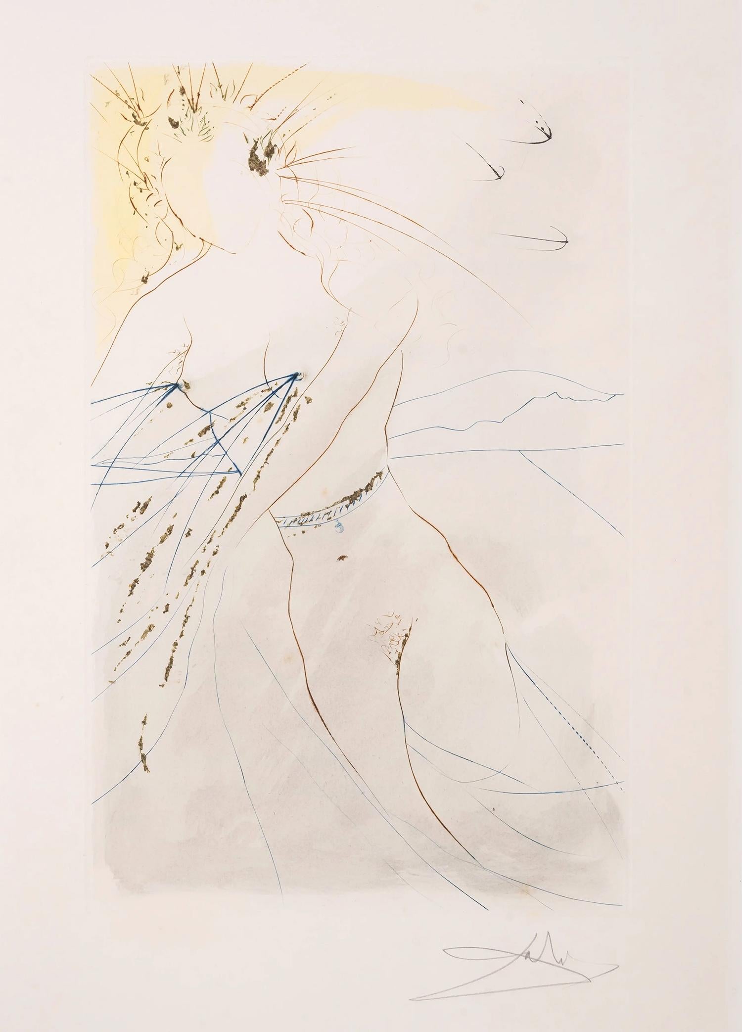Salvador Dali: „Thou Art Fair, My Love, and Thy Breats..." aus dem Song of Songs of – Print von Salvador Dalí
