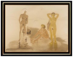Salvador Dali Three Graces Cove D'or Embossed Etching Hand Signed Surreal Art