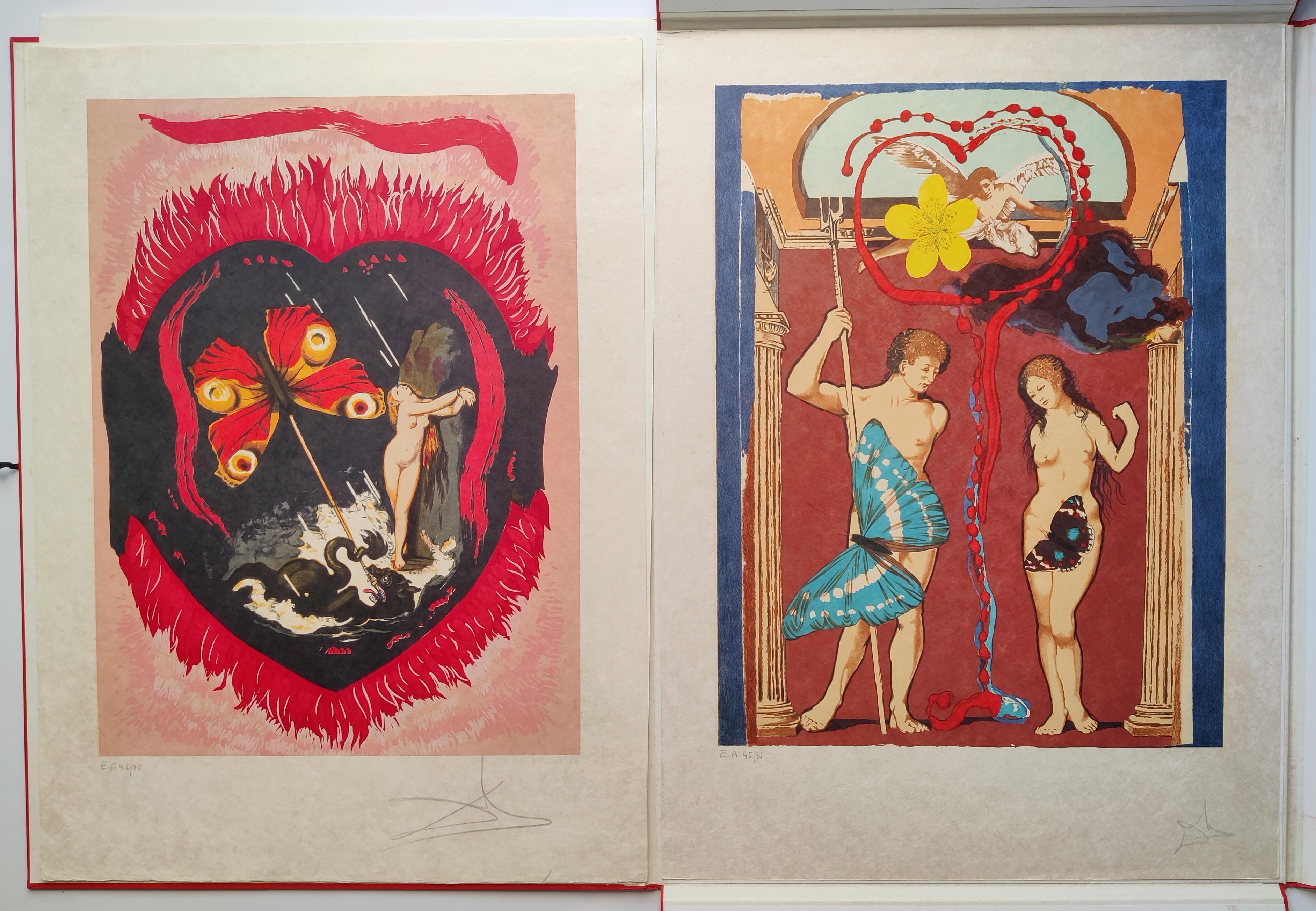 Salvador Dali - Triomphe de l'Amour, ensemble de 2 lithographies surréalistes - Print de Salvador Dalí
