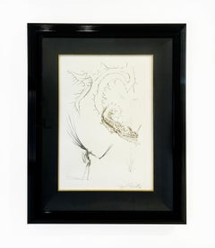 Salvador Dali "Tristan and the Dragon" Drypoint Print
