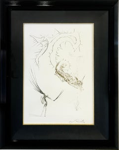 Salvador Dali "Tristan and the Dragon" Drypoint Print
