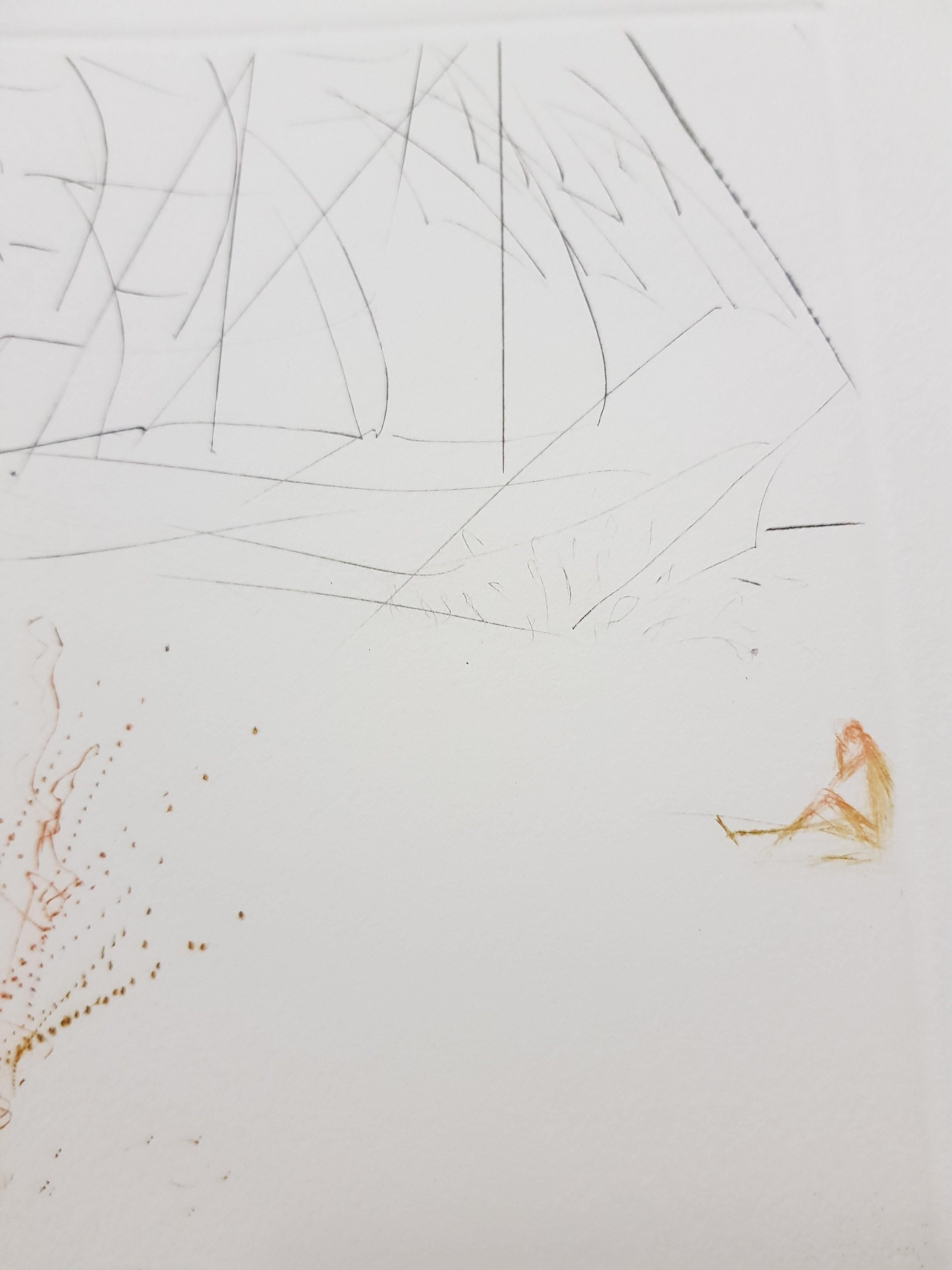 Salvador Dali - Le testament de Tristan - Gravure originale 3