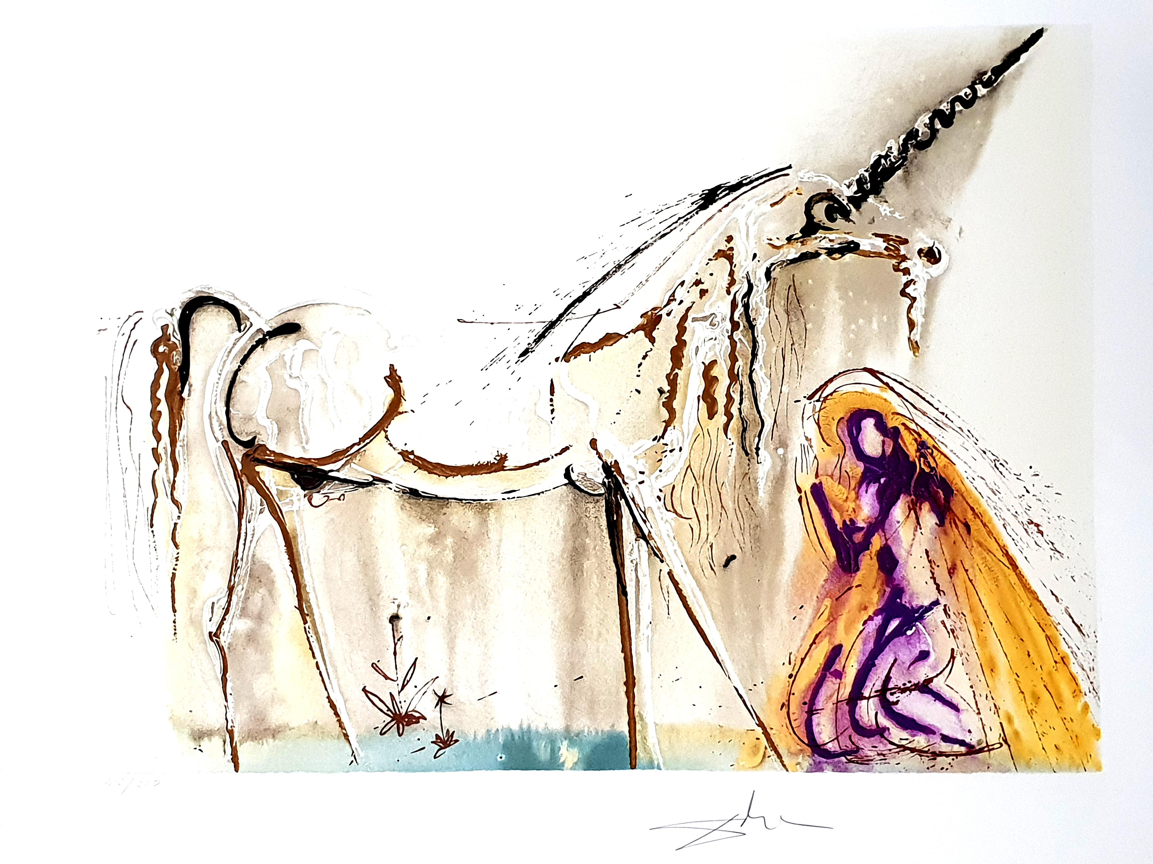Salvador Dalí­ - Salvador Dali - Unicorn - Original Lithograph at ...