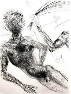 Salvador Dali - Woman with a Whip - Original Stamp-Signed Etching