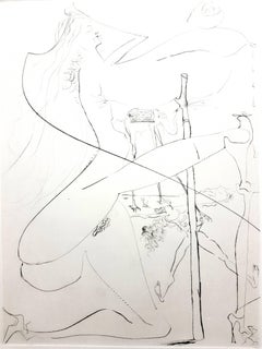 Salvador Dali - Woman with the Crutch - Original Stamp-Signed Etching
