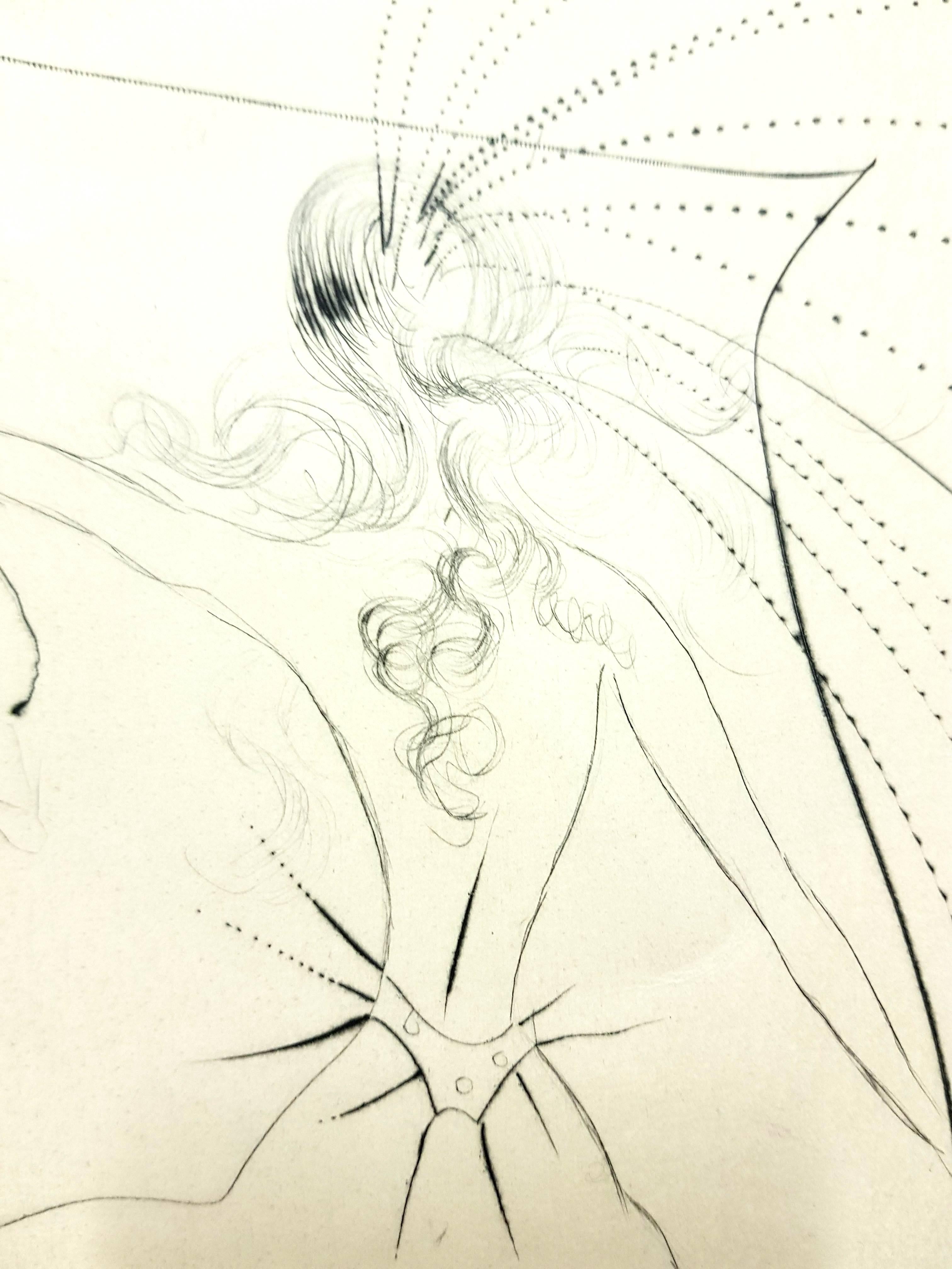 Salvador Dali – Spiky Buttocks – Original-Stempel-Signierte Radierung (Surrealismus), Print, von Salvador Dalí