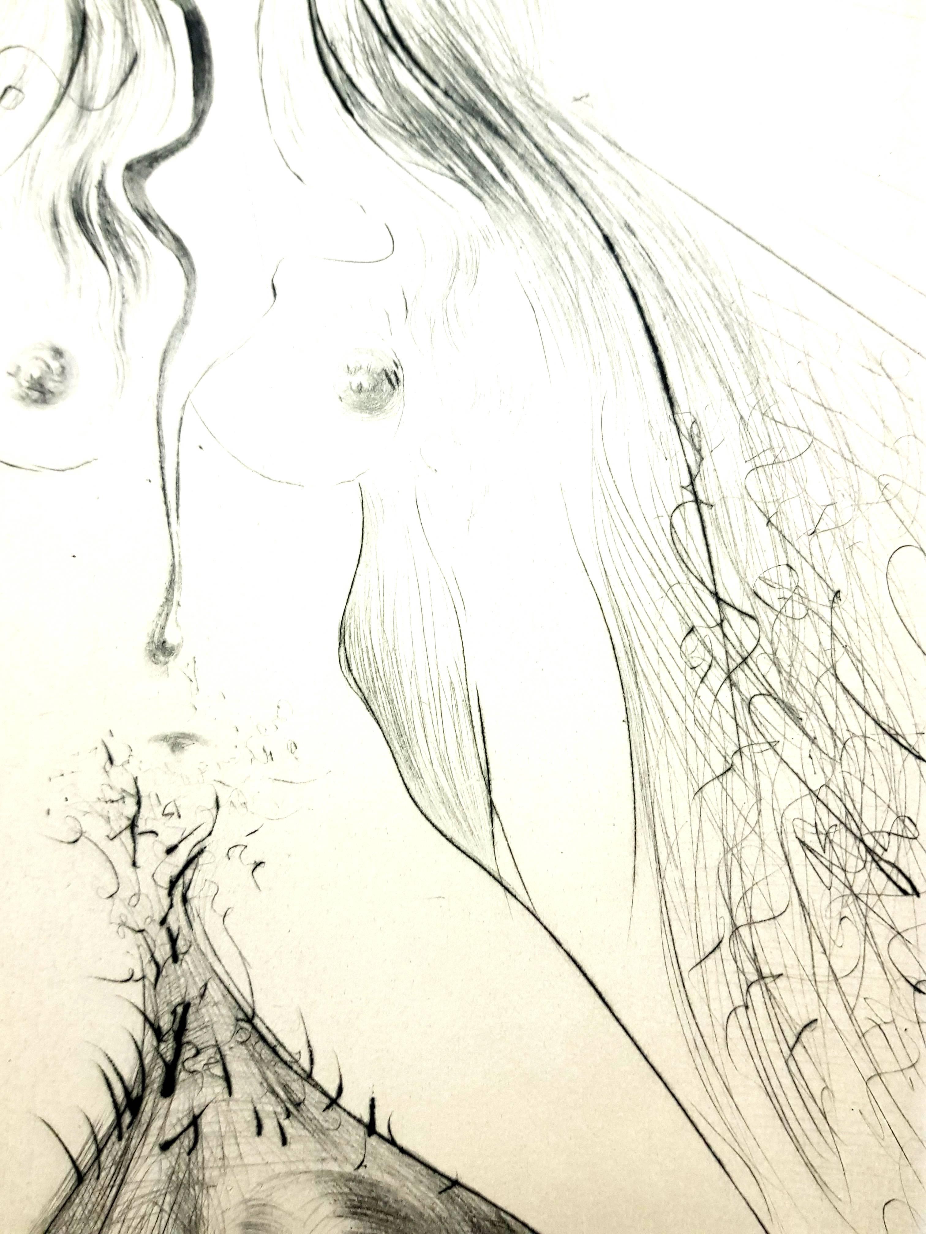 Salvador Dali - Femme à cheval - Gravure originale signée par un timbre en vente 3