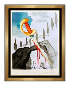 Salvador Dali Whoever Carries Off Carmen Color Lithograph Hand Signed Framed Art