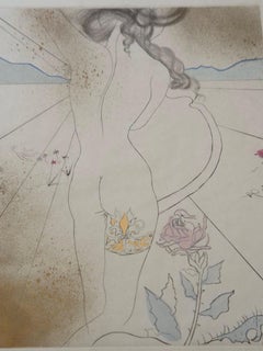 Salvador Dalí -- Donna con la giarrettiera da Hippies