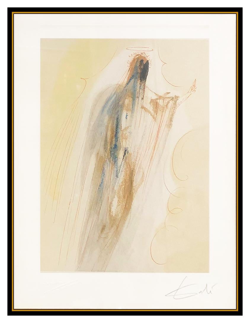 Salvador Dali Wood Engraving Paradise Canto 29 Signed Divine Comedy Surreal Art - Print by Salvador Dalí