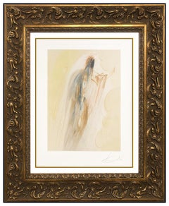 Salvador Dali Wood Engraving Paradise Canto 29 Signed Divine Comedy Surreal Art