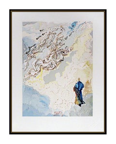 Salvador Dali Wood Engraving Sixth Heaven of Jupiter Divine Comedy Surreal Art