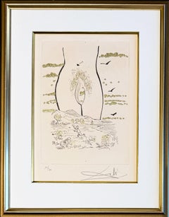 Salvador Dalí(1904–1989)- A l'Éternelle madame- drypoint etching on Arches- 1974