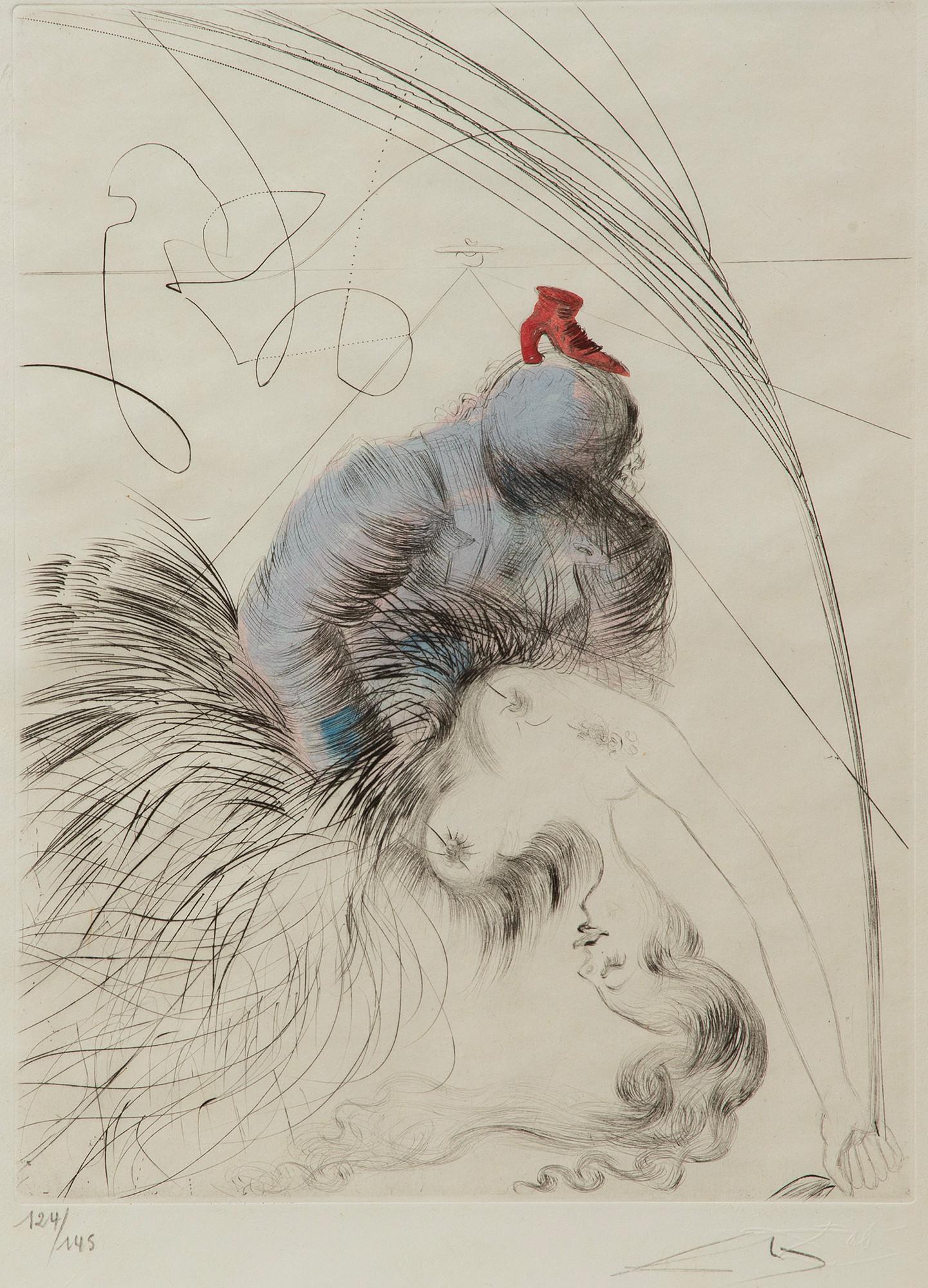 Salvador Dalí(1904–1989)- “Femme a la Chaussure” and “La Femme tentant un voile