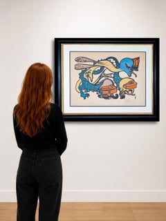 Salvador Dalì(1904-1989)-Idra a tre teste (Dreiköpfige Hydra)- Farblithographie