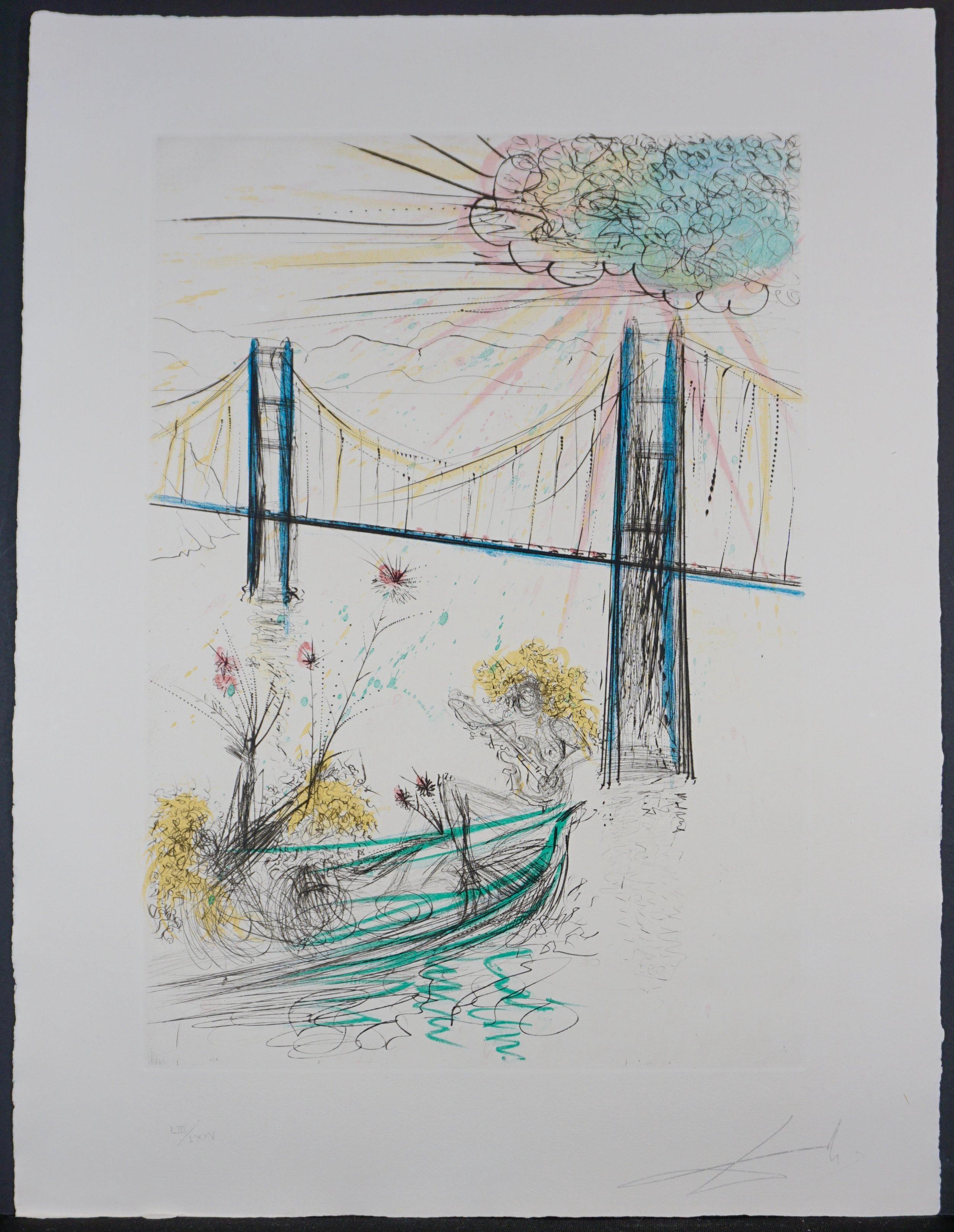 ARTISTA: Salvador Dalì

TITOLO: Suite di San Francisco

MEDIO: 5 Acqueforti

FIRMATO: Ogni pezzo è firmato a mano 

EDITORE: Jean Schneider, Basilea

NUMERO DI EDIZIONE: LIII/LXXV numerato 

MISURE: 19,75