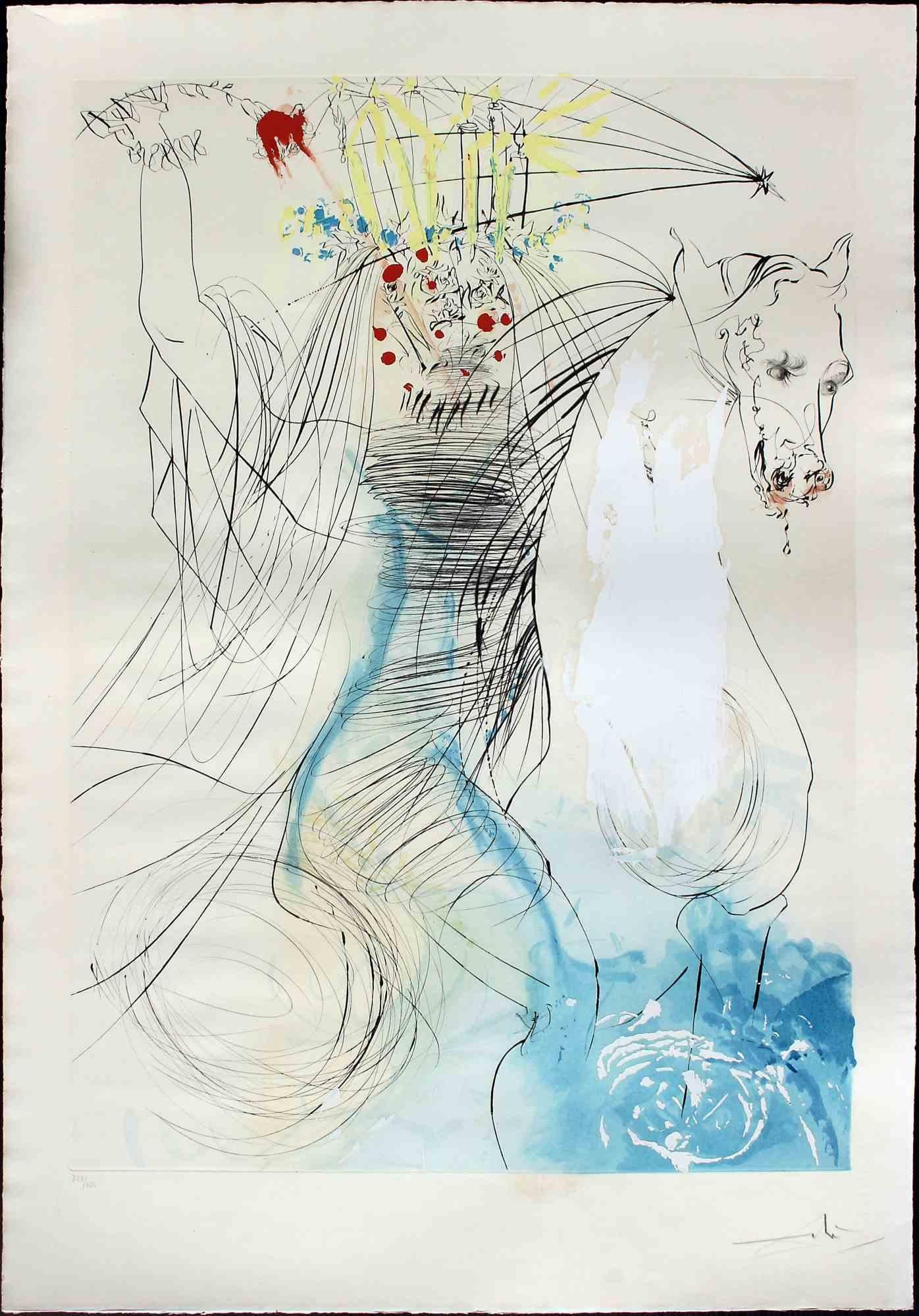 Salvador Dalí Figurative Print - Sainte-Lucie - Le triomphe de la lumière - Original Etching Attr. to S. Dalì 