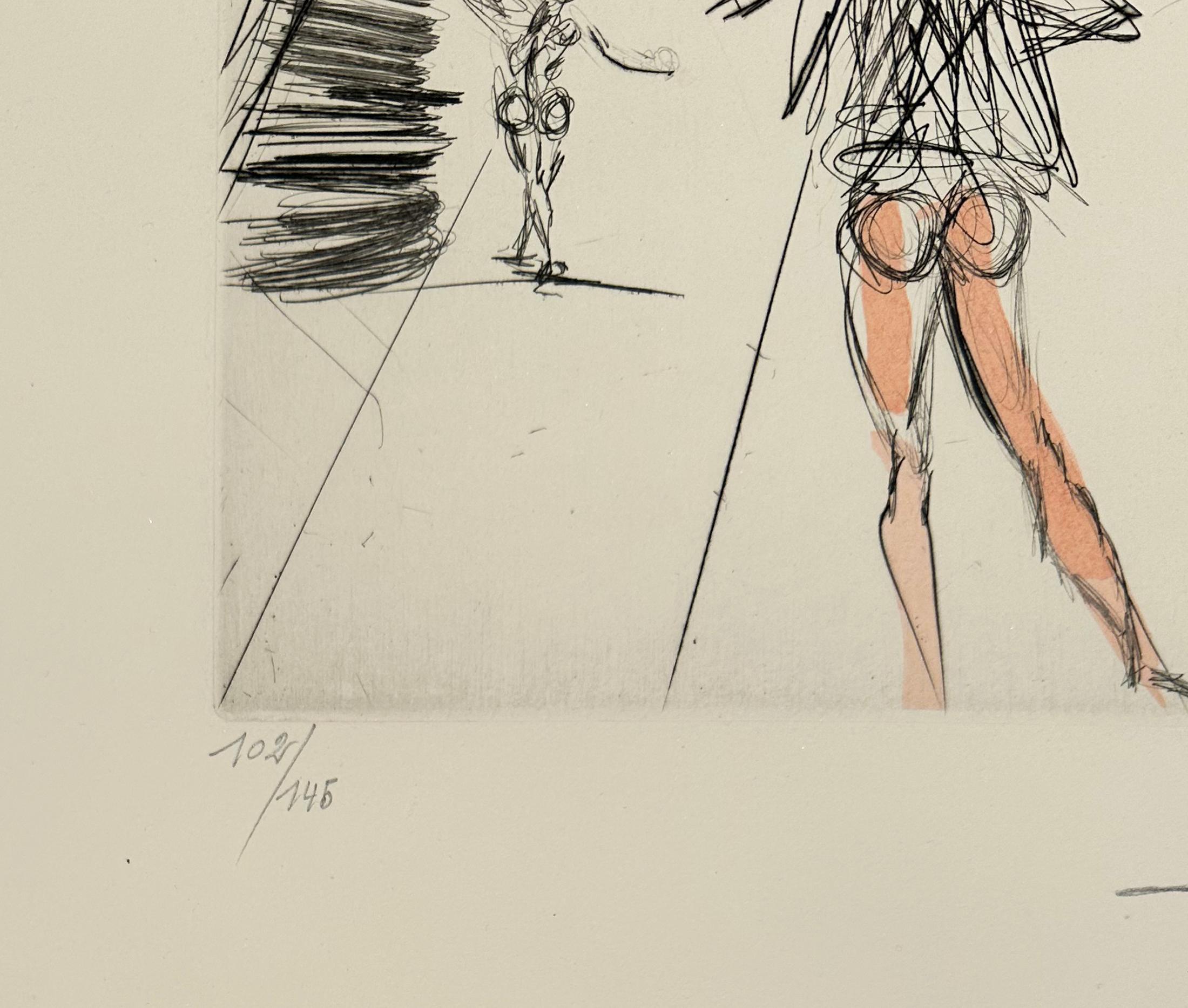 Santiago de Compostela, de The Hippies - Beige Print par Salvador Dalí