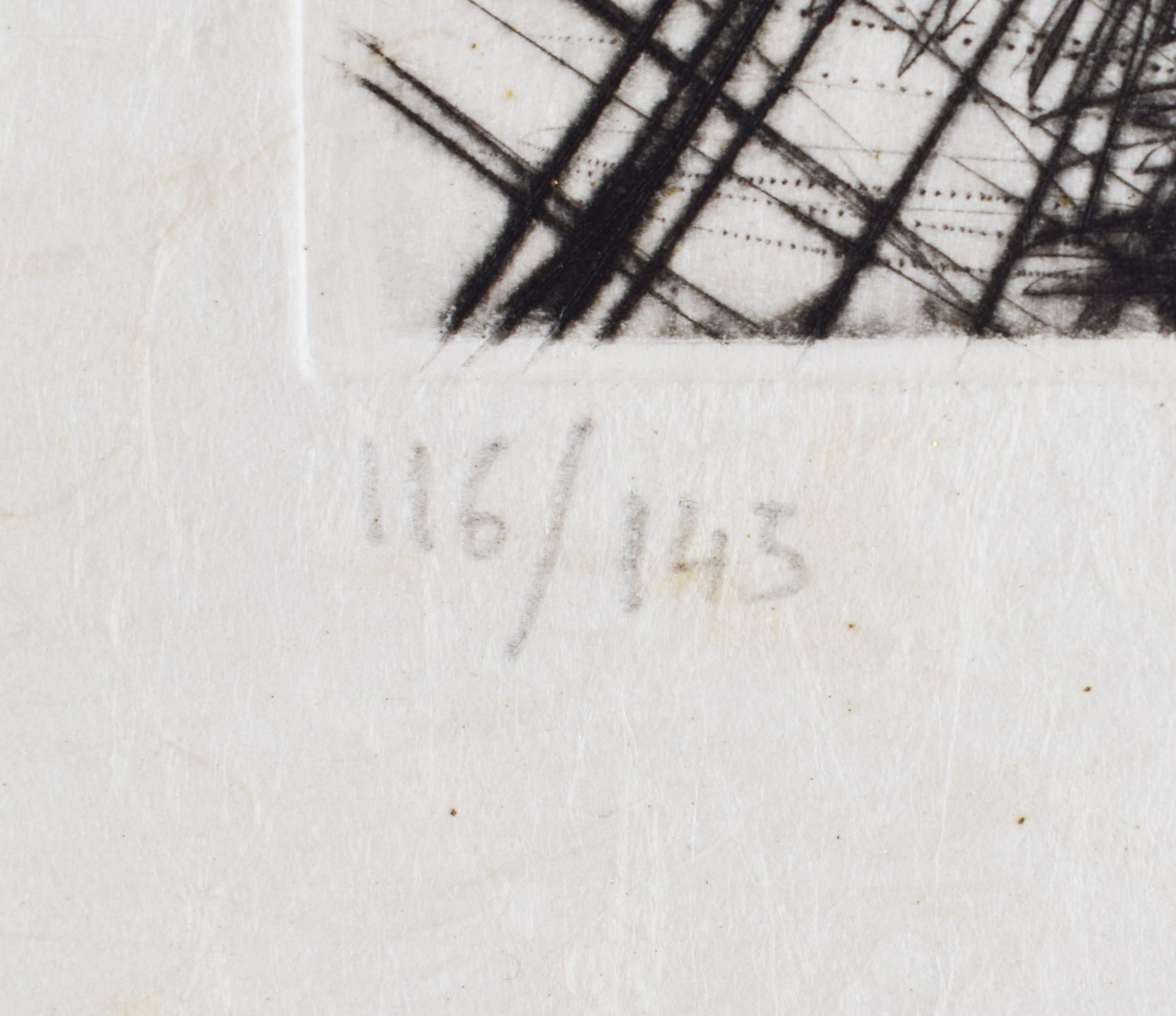 This original hand-coloured etching is hand signed in pencil by the artist 