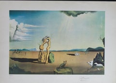 Vintage Savage Beasts in the Desert / Little Animal Kingdom color lithograph by Salvador