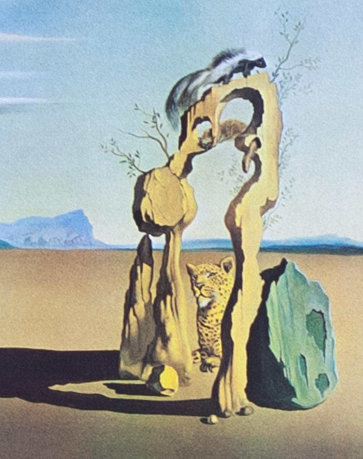 Savage Beasts in the Desert original lithograph by Salvador Dali 1976 - Print by Salvador Dalí
