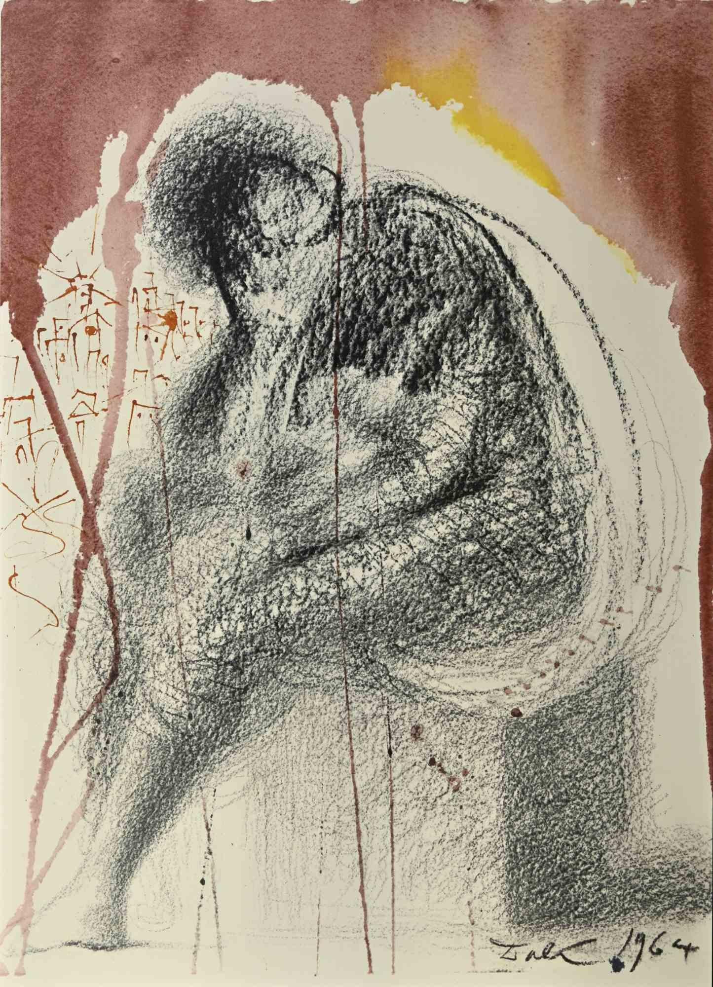 Salvador Dalí Print - Sedet Sola Civitas - Lithograph - 1964