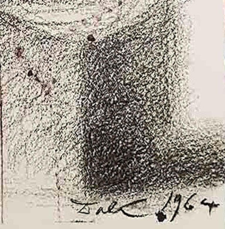 Sedet Sola Civitas Plena Populo - Lithograph  - 1964 - Print by Salvador Dalí