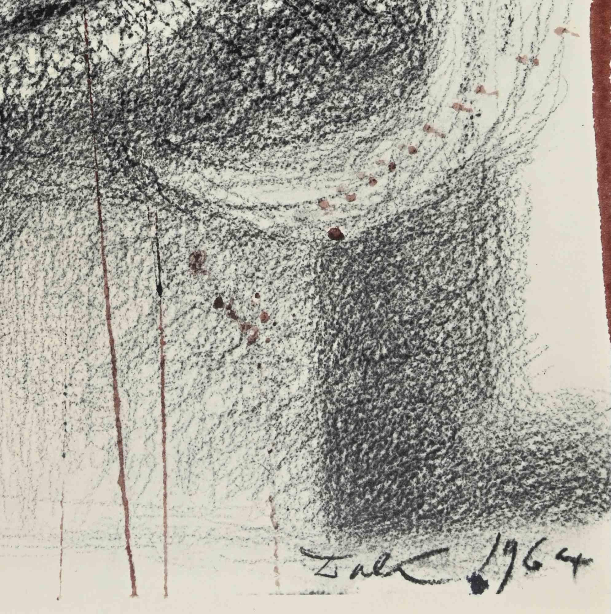 Sedet Sola Civitas Plena Populo - Lithograph - 1964 - Print by Salvador Dalí
