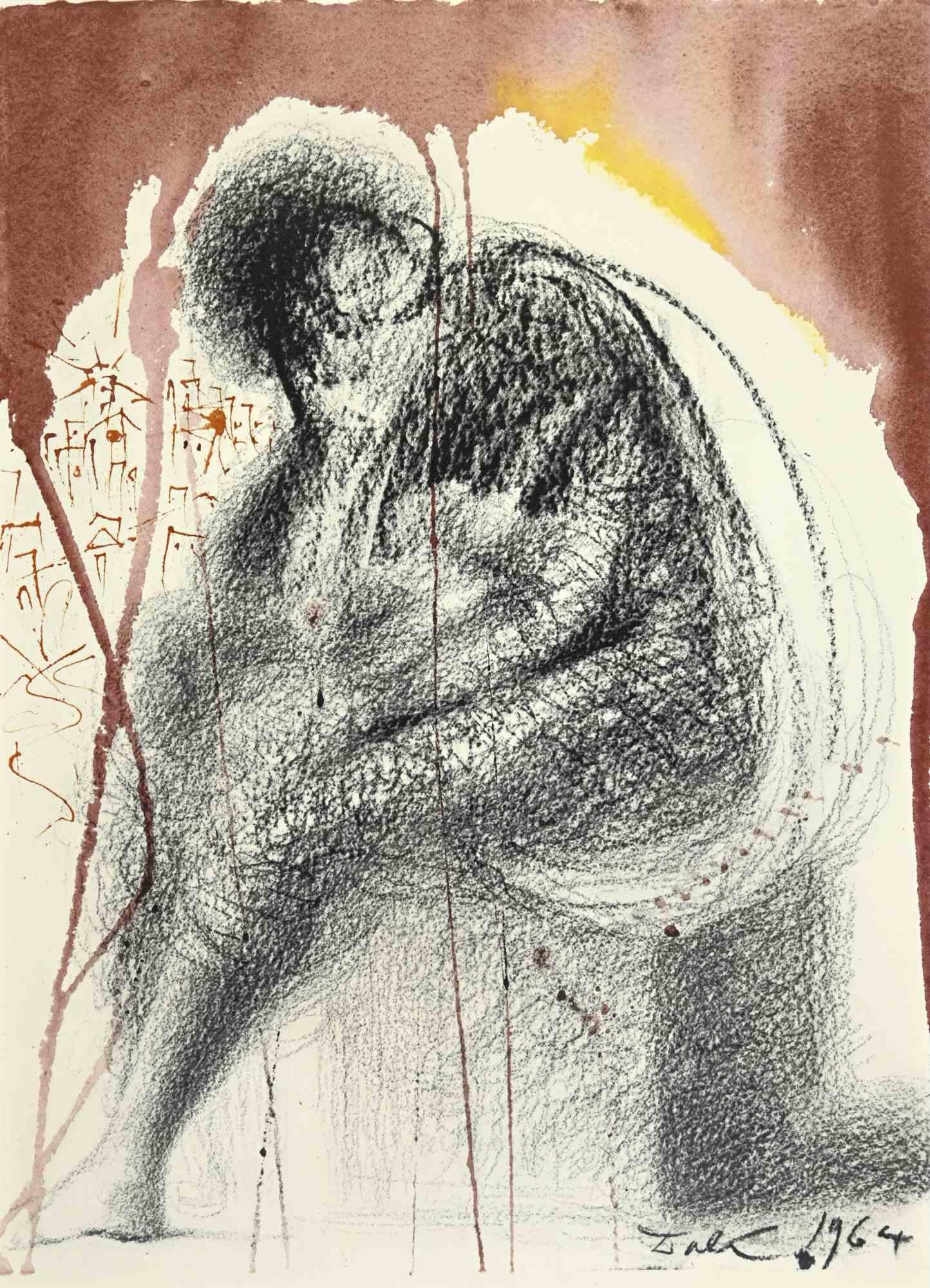 Salvador Dalí Print - Sedet Sola Civitas Plena Populo - Lithograph - 1964