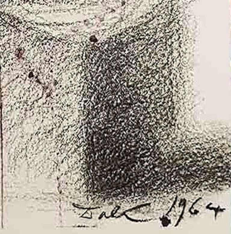 Salvador Dali Sedet Sola Civitas Plena Populo Original Lithograph By Salvador Dali 1964 For Sale At 1stdibs