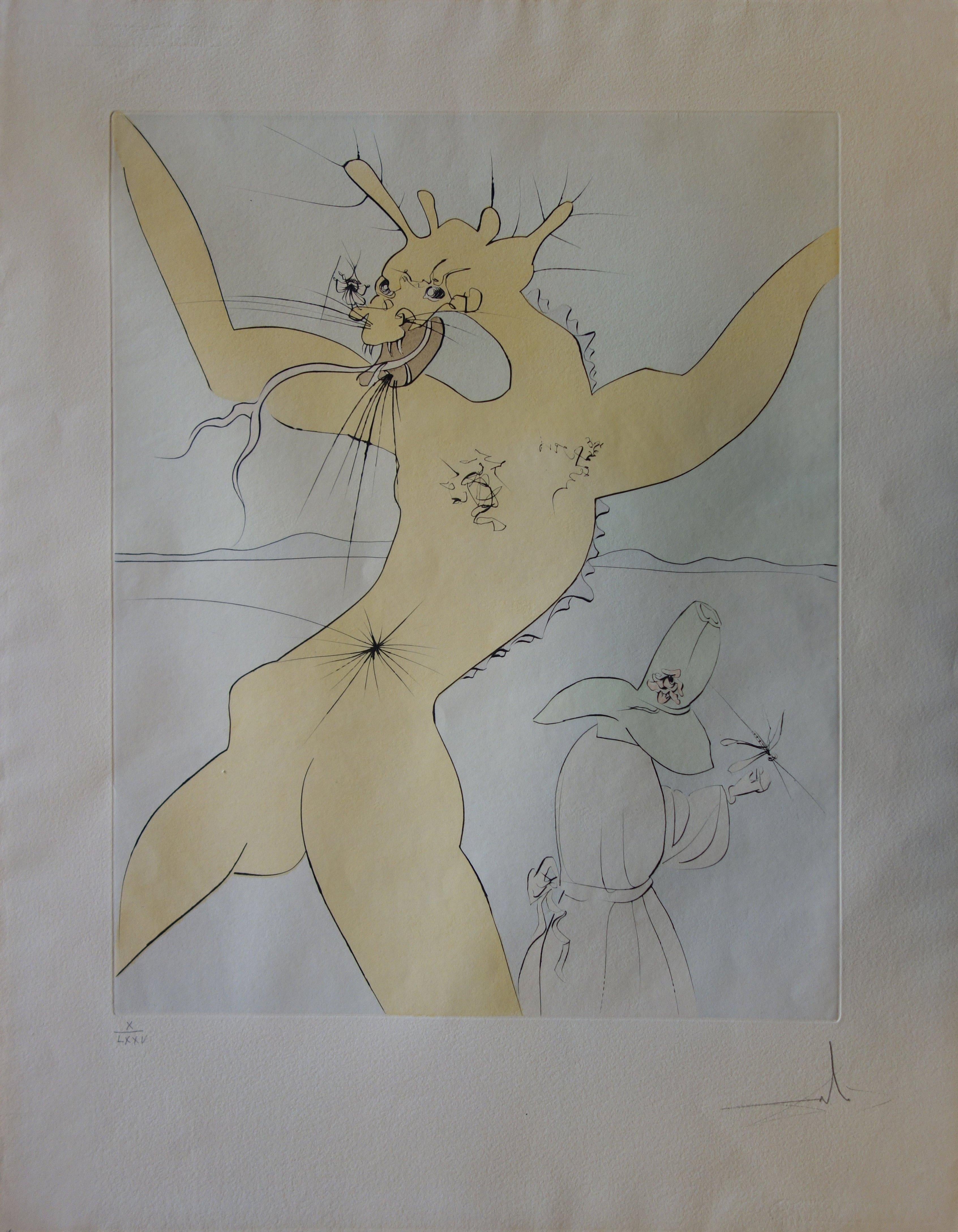 Shunboshi : Kleines ein Zoll - Original handsignierte Radierung / 75ex (Surrealismus), Print, von Salvador Dalí