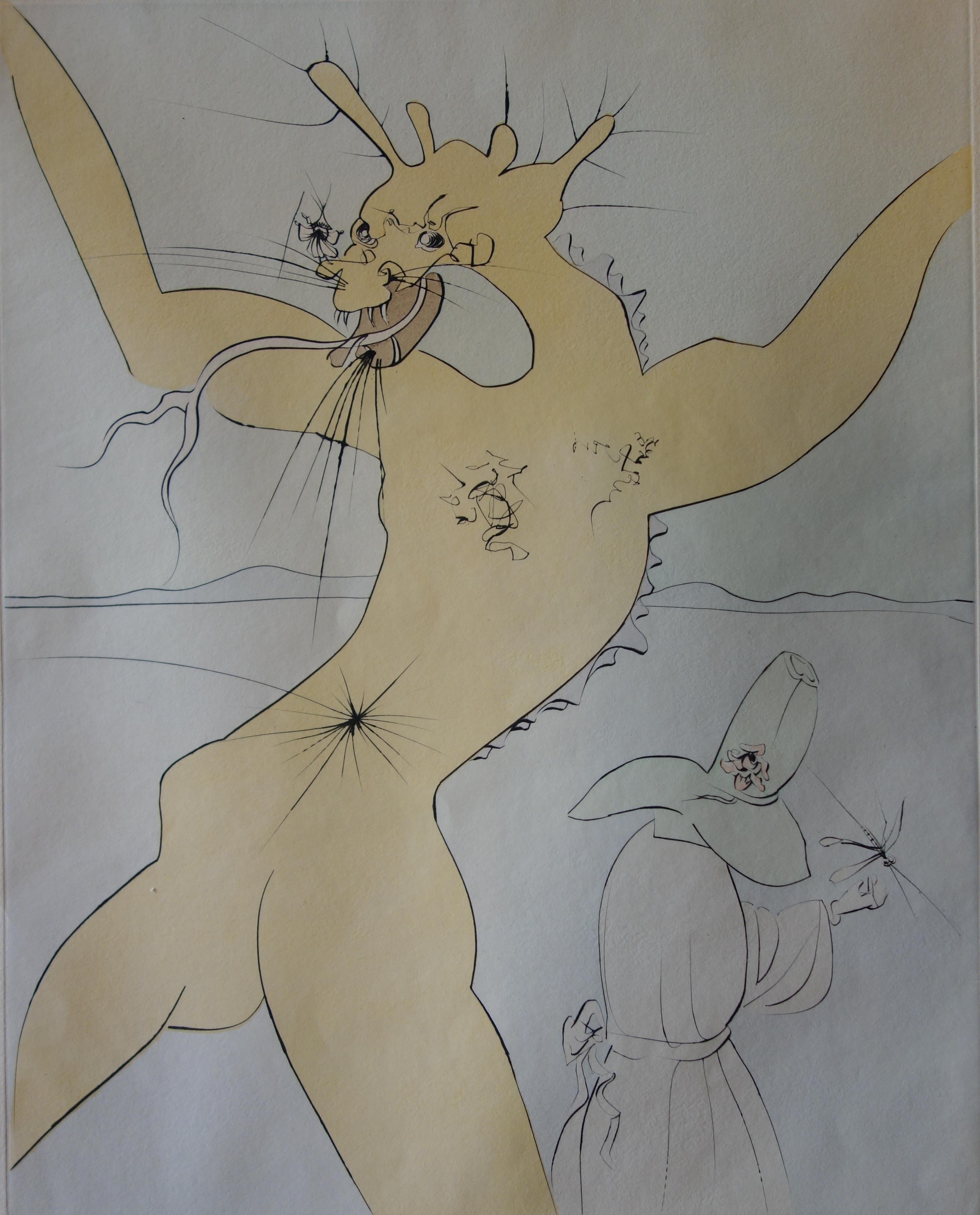 Salvador Dalí Figurative Print – Shunboshi : Kleines ein Zoll - Original handsignierte Radierung / 75ex